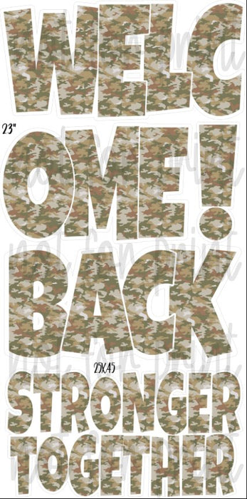 Camo Light Brown Welcome Back "EZ Set" 23in Lucky Guy