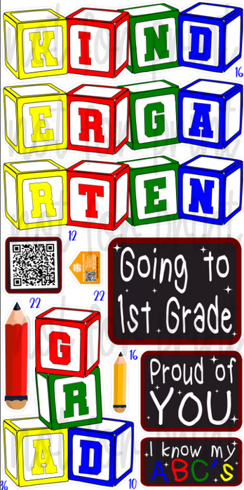 Kindergarten Grad Blocks