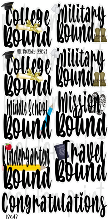 College, Military, Middle, Kindergarten, Mission, Travel Bound