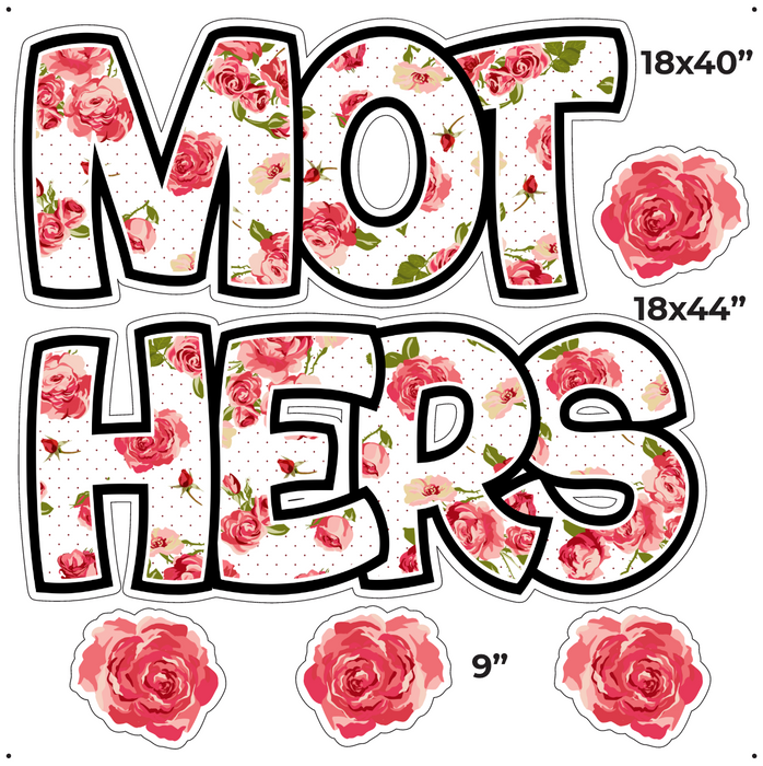 HALF SHEET BZ 18in "Mothers" EZ Set- Dark Pink