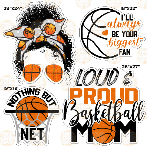 HALF SHEET BZ Basketball Mom- Curly Hair