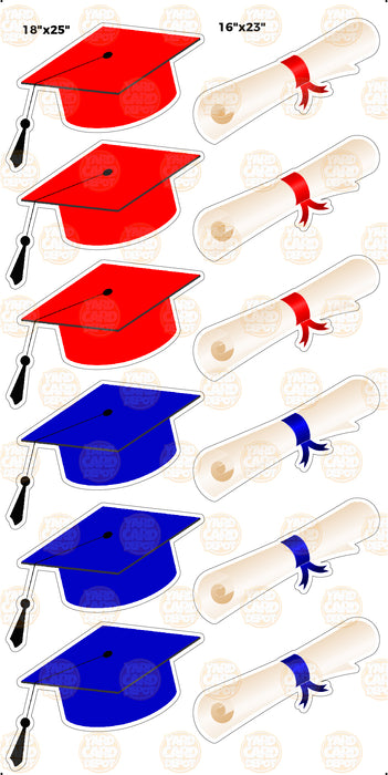 BZ Caps & Diplomas 6 Set- Choose 2 Colors