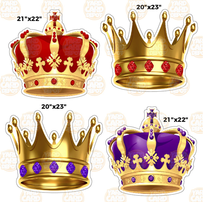 HALF SHEET Gold Crowns- Choose a Color