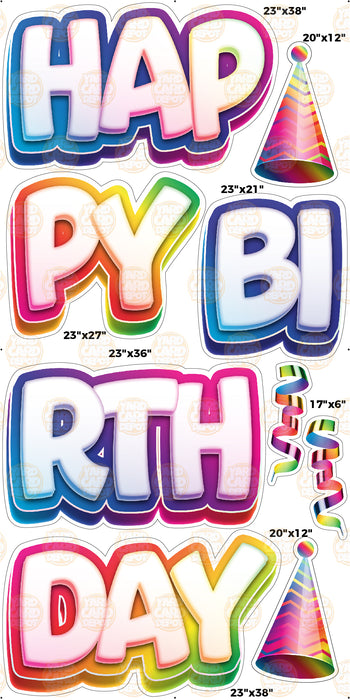 HBD Bouncy Party EZ Set 23in- Choose a Color