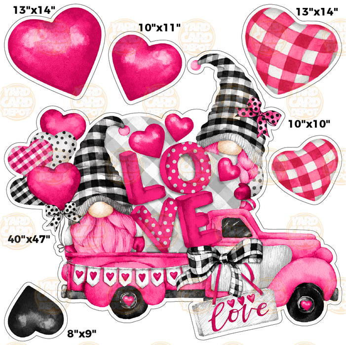 HALF SHEET Valentine's Love Truck- Hot Pink
