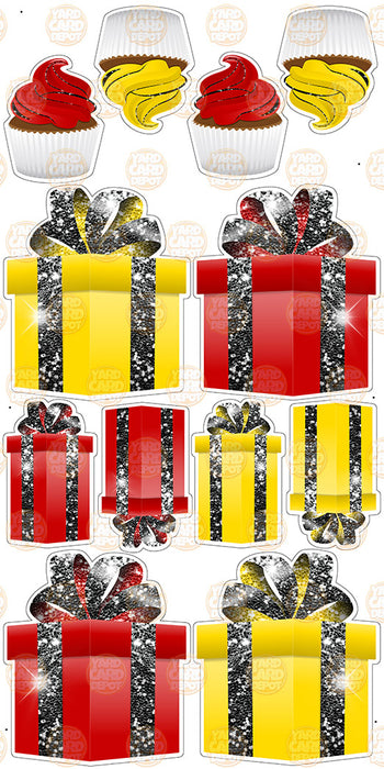 Symmetrical Gift Boxes- Red / Black / Yellow