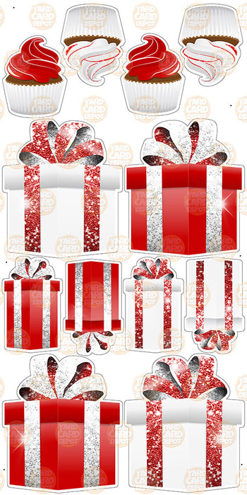 Symmetrical Gift Boxes- Red / White