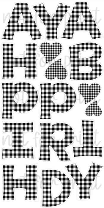 Black/White Plaid - 18in HBD Last Time