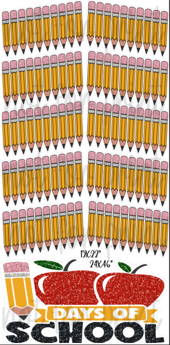 100 Day Pencils with Apples