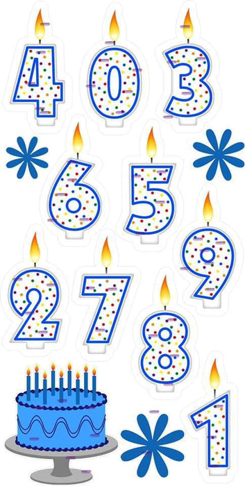 Blue Candle Numbers 26in