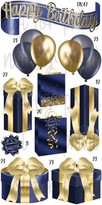 HBD Gift Packs- Navy & Gold