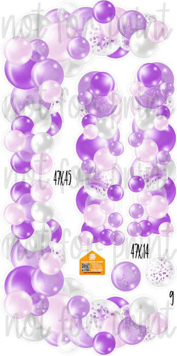 Balloon Columns and Arches- Purple