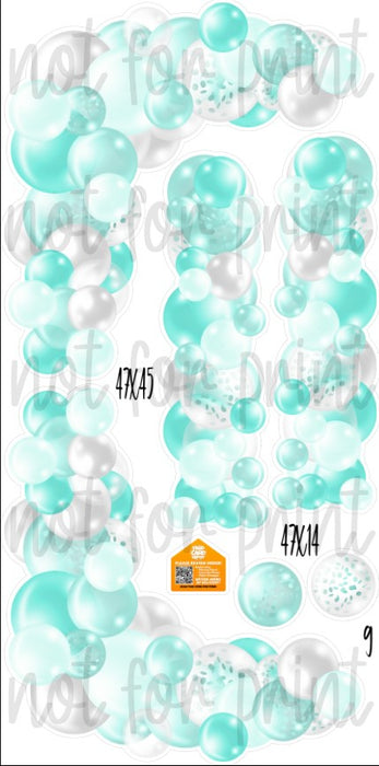 Balloon Columns and Arches- Teal