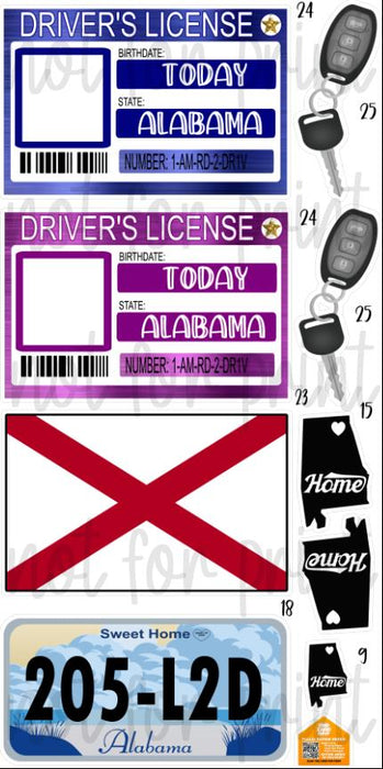 Drivers License Photo Frames- Alabama