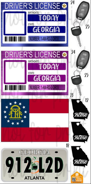 Drivers License Photo Frames- Georgia