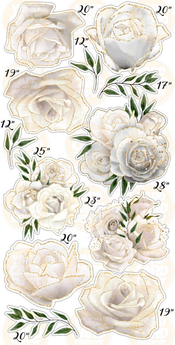 Ivory/Gold Wedding Roses