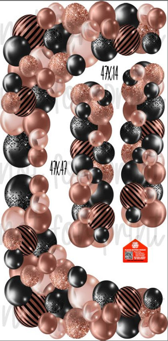 Balloon Columns and Arches- Black / Rose Gold