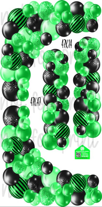 Balloon Columns and Arches- Black / Green