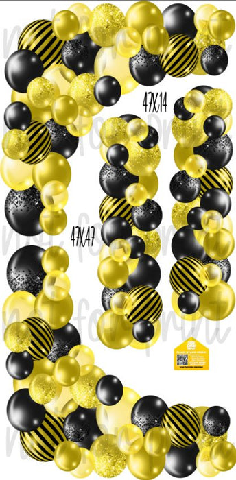 Balloon Columns and Arches- Black / Yellow