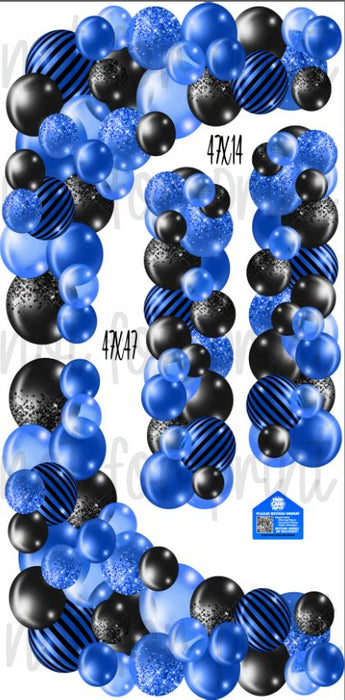 Balloon Columns and Arches- Black / Royal Blue