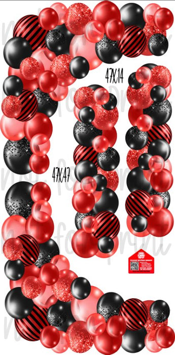 Balloon Columns and Arches- Black / Red