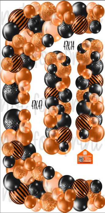 Balloon Columns and Arches- Black / Orange