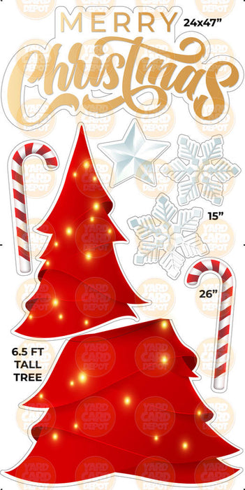 6ft Jumbo Christmas Tree - Red