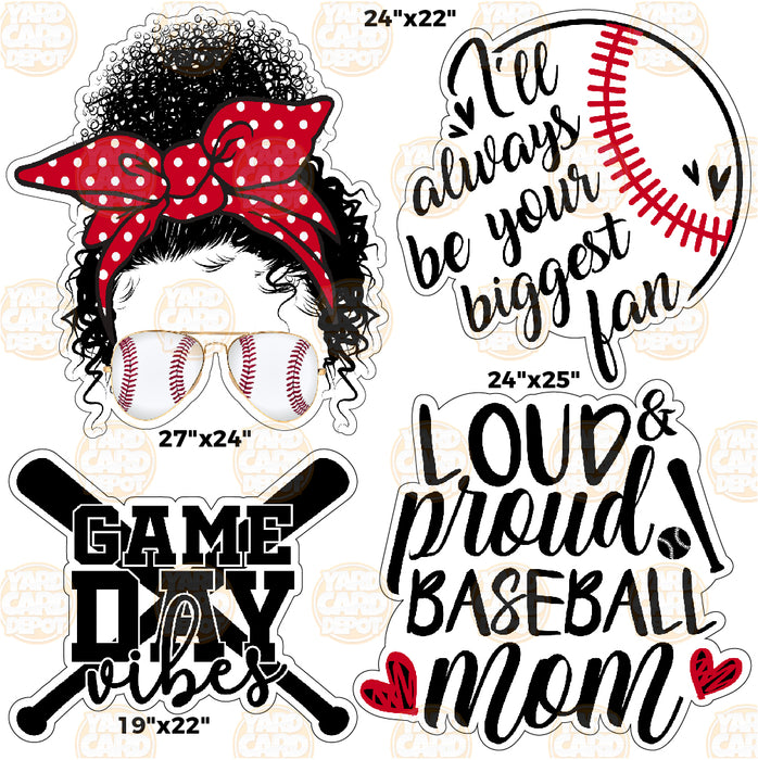 HALF SHEET BZ Baseball Mom- Curly Hair