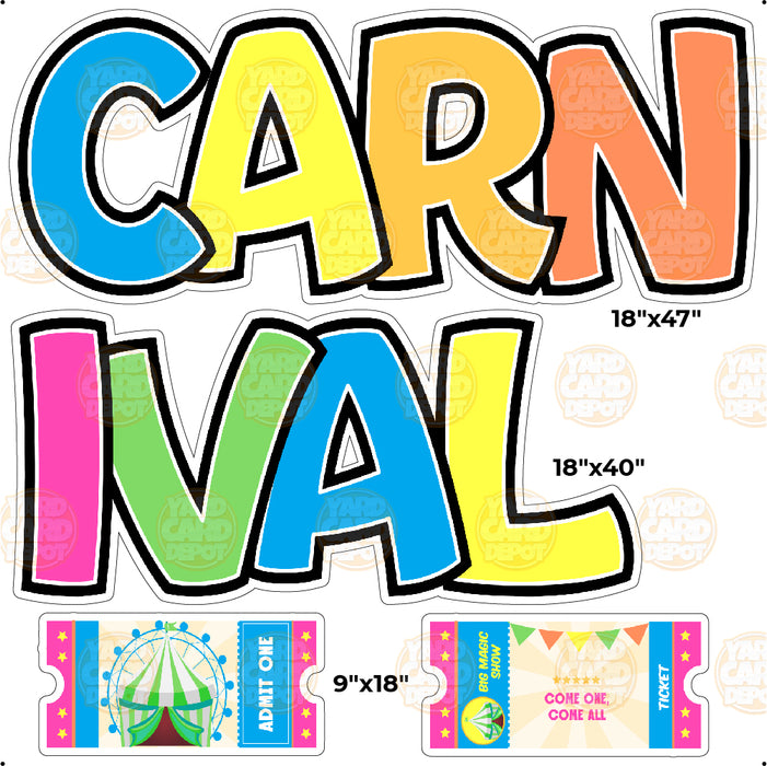 HALF SHEET BZ Carnival EZ Set 18in Bouncy Bold- Choose a Color