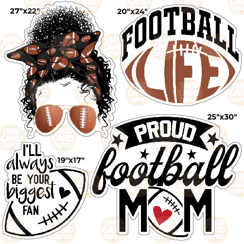 HALF SHEET BZ Football Mom- Curly Hair