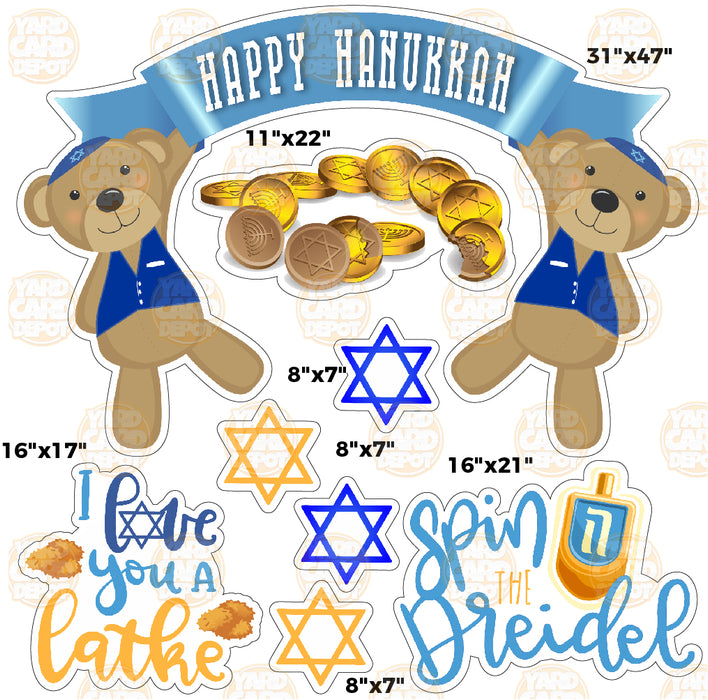 HALF SHEET BZ Hanukkah Bears & Flair