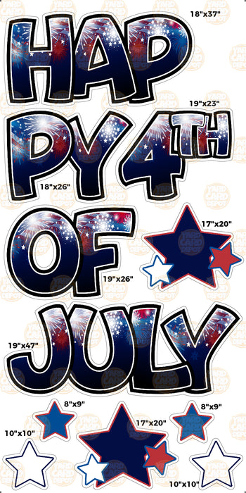 BZ Happy 4th Of July EZ Set 18in Bouncy Bold- Choose a Color