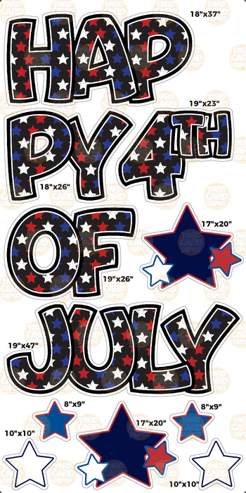 BZ Happy 4th Of July EZ Set 18in Bouncy Bold- Choose a Color