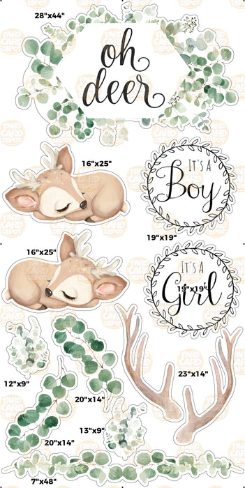 BZ Oh Deer Baby Shower and Greenery