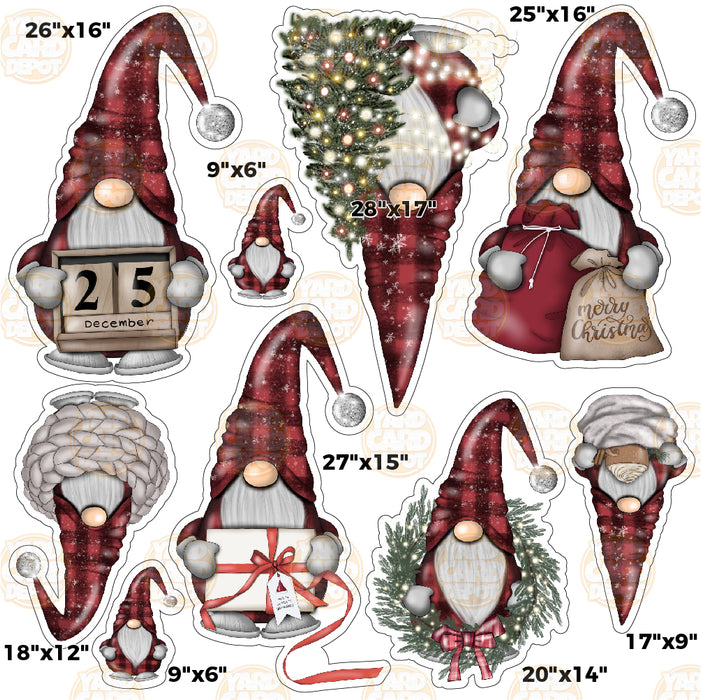 HALF SHEET BZ Plaid Christmas Gnomes