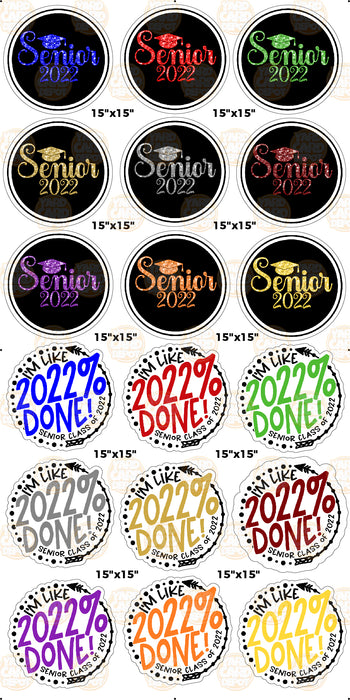 BZ Senior 2022 Circles- Multicolored