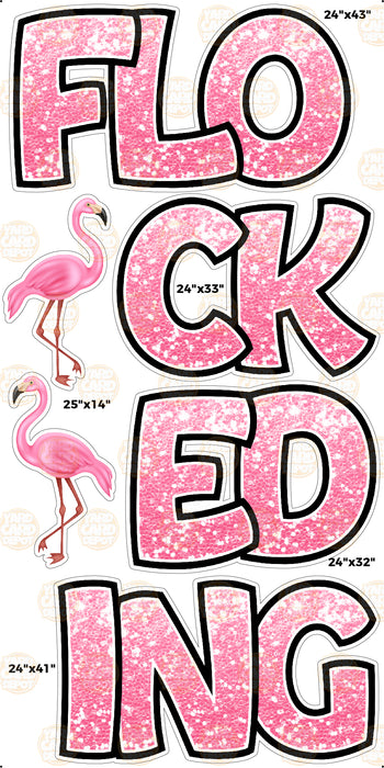 23.5in Bouncy Bold "Flocking/ed" EZ Set- Glitter Pink