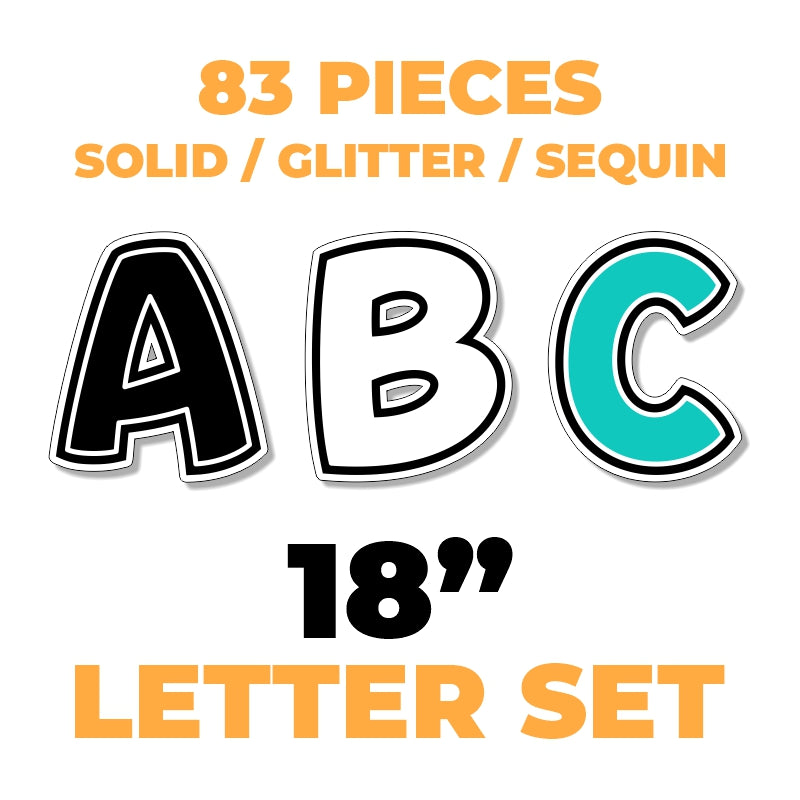 18in Bouncy BOLD Alphabet (83pc) — Yard Card Depot LLC
