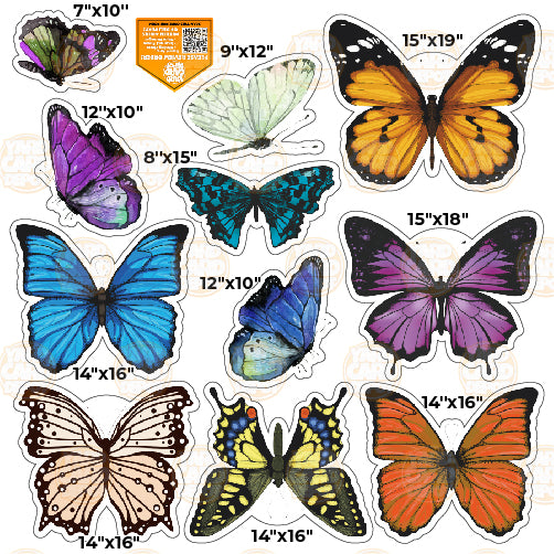 HALF SHEET Butterfly Toppers