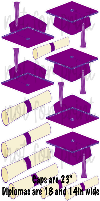 Purple- Caps and Diplomas