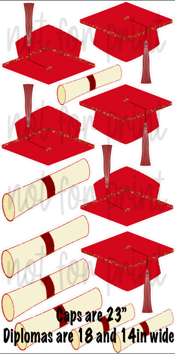 Red- Caps and Diplomas