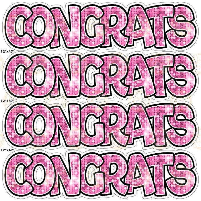 HALF SHEET "Congrats" 12in Bouncy- Choose a Color