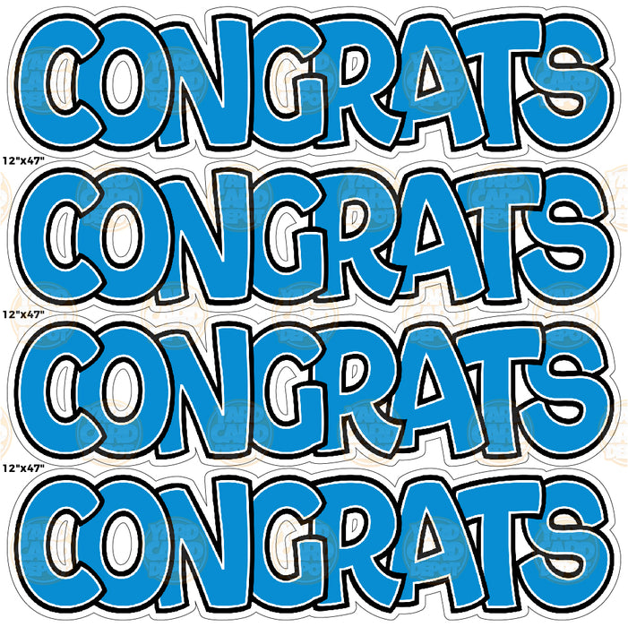 HALF SHEET "Congrats" 12in Bouncy- Choose a Color