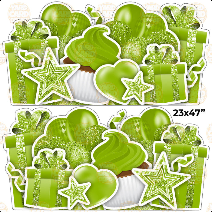 HALF SHEET EZ Flair Panels - aka apple green