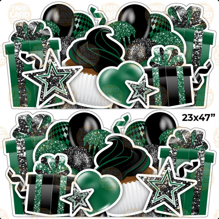 HALF SHEET EZ Flair Panels - black dark green