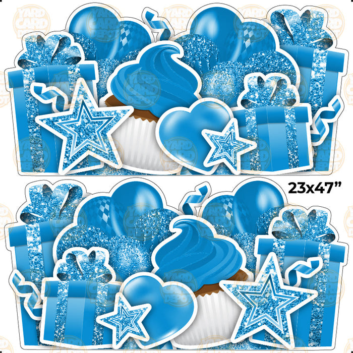 HALF SHEET EZ Flair Panels - med blue