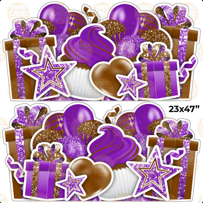 HALF SHEET EZ Flair Panels - purple chocolate