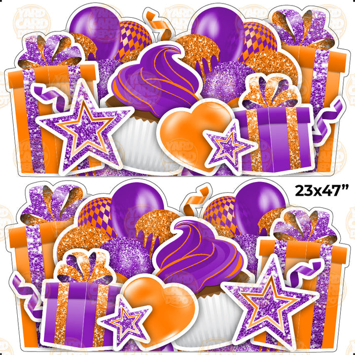 HALF SHEET EZ Flair Panels - purple orange