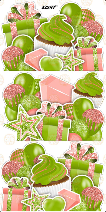EZ Jumbo Panels - Aka Apple Green Aka Salmon Pink