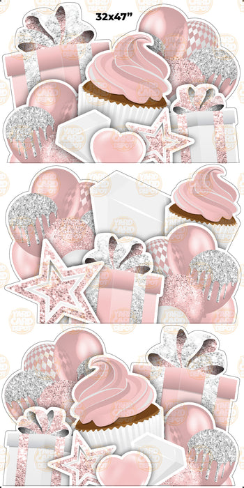 EZ Jumbo Panels - Baby Pink White